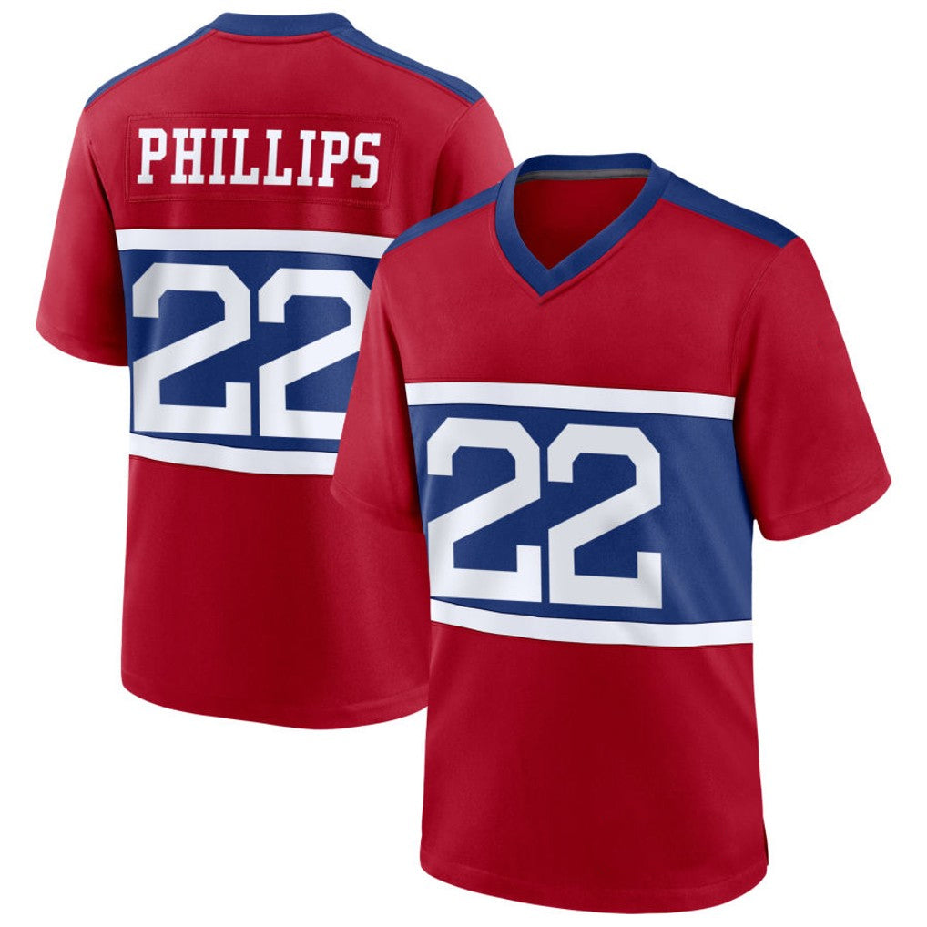 Custom #22 Red NYG Football Shirt Top