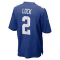 Custom #2 Royal NYG Football Shirt Top