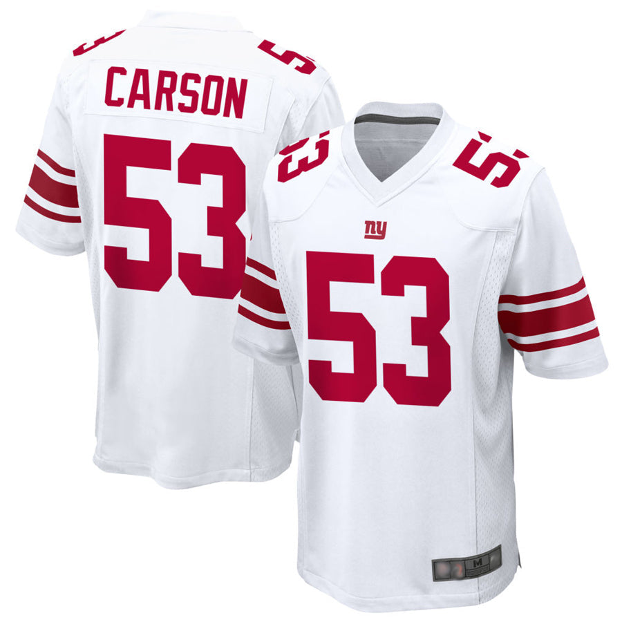 Custom #53 White NYG Football Shirt Top