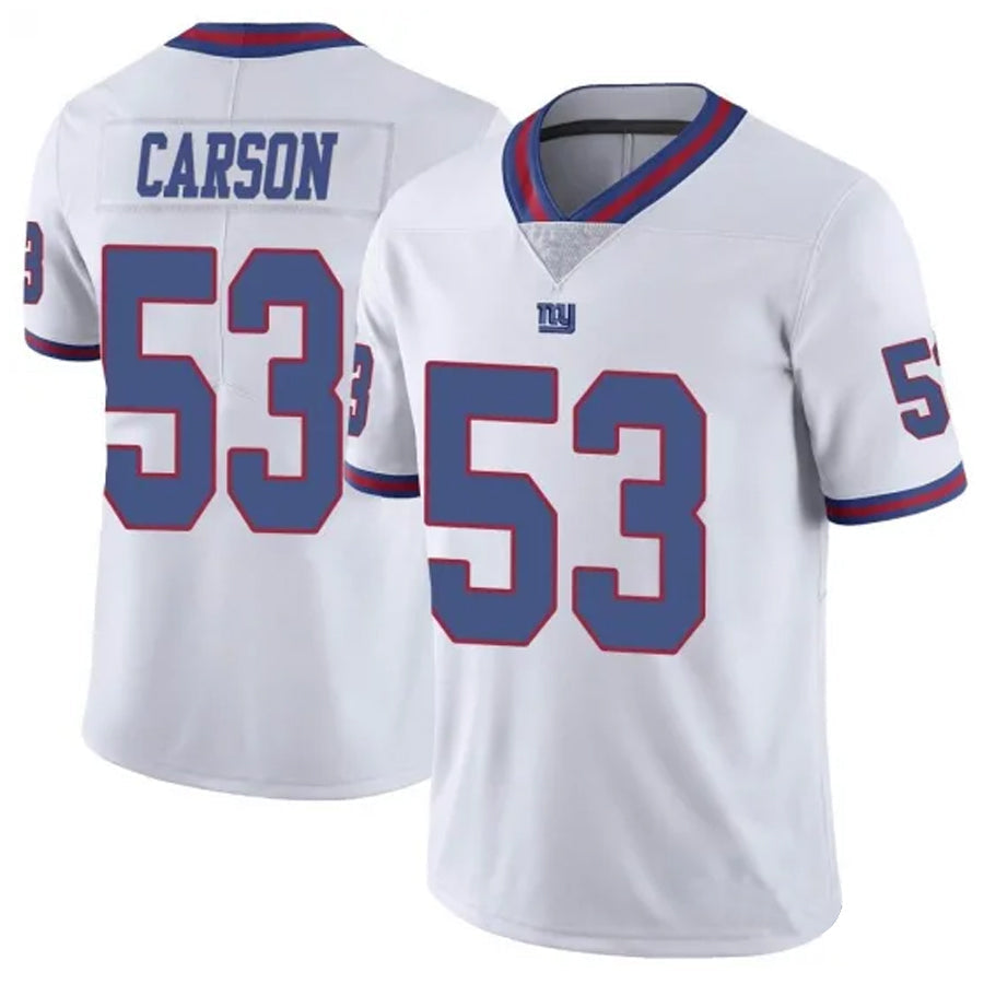Custom #53 White NYG Football Shirt Top