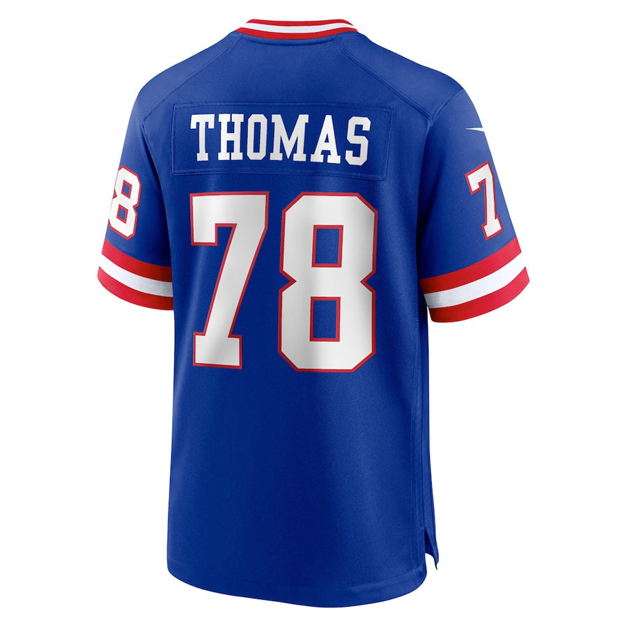 Custom #78 Royal NYG Football Shirt Top