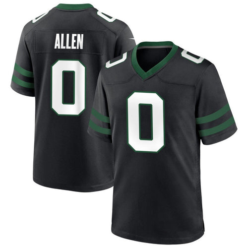Custom #0 Black NYJ Football Shirt Top