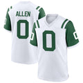 Custom #0 White NYJ Football Shirt Top