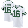 Custom #16 White NYJ Football Shirt Top
