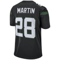 Custom #28 Black NYJ Football Shirt Top