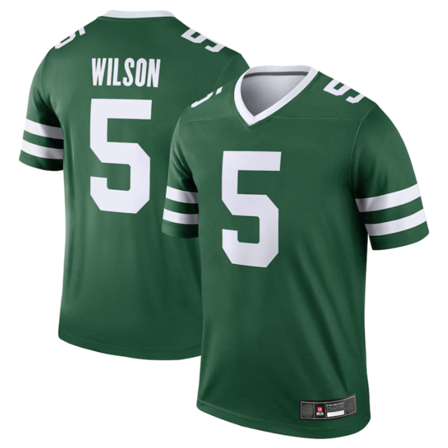 #5 Garrett Wilson Player NY.Jets White Alternate Legend Limited Edition Football Jerseys