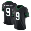 Custom #9 Black NYJ Football Shirt Top
