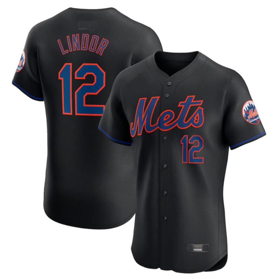 Custom #12 Black NYM Baseball Shirt Top