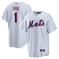 NY.Mets #1 Dad Player White Home Replica Baseball Jerseys