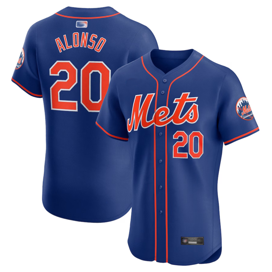 Custom #20 Royal NYM Baseball Shirt Top