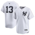 Custom #13 White NYY Baseball Shirt Top