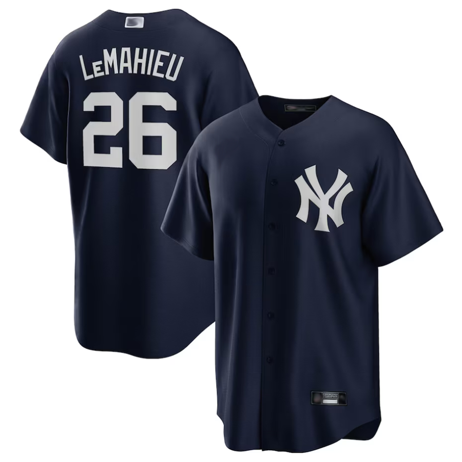 Custom #26 Navy NYY Baseball Shirt Top