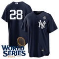 Custom #28 Navy NYY Baseball Shirt Top