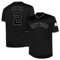Custom #2 Black NYY Baseball Shirt Top