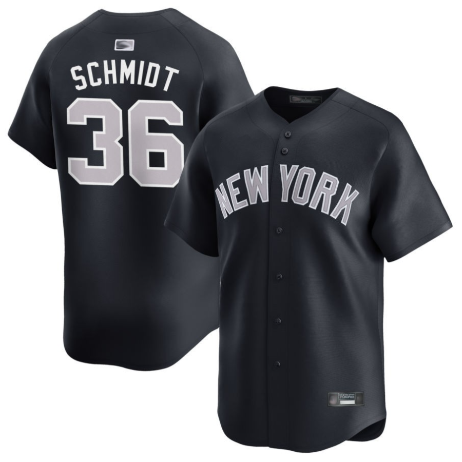 Custom #36 Navy NYY Baseball Shirt Top