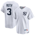 Custom #3 White Throwback NYY Baseball Shirt Top