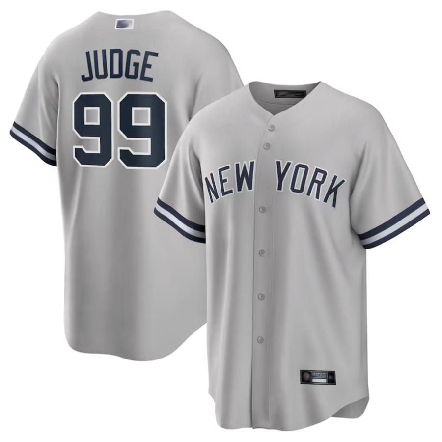 Custom #99 Gray NYY Baseball Shirt Top