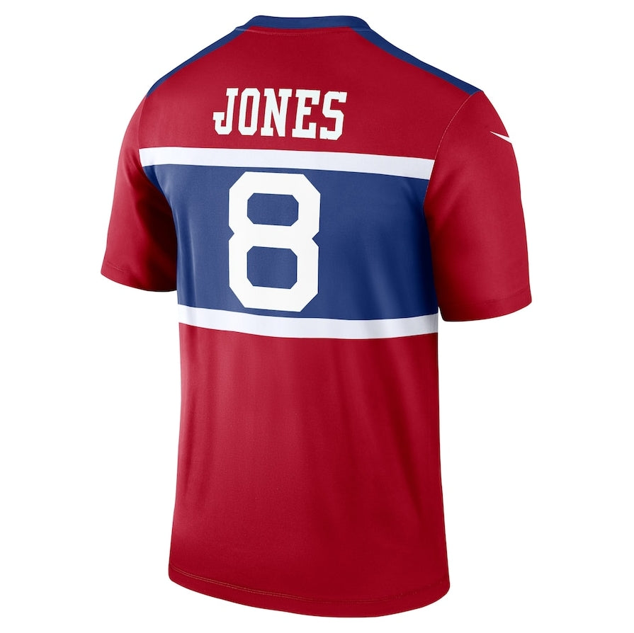 Custom #8 Red NYG Football Shirt Top