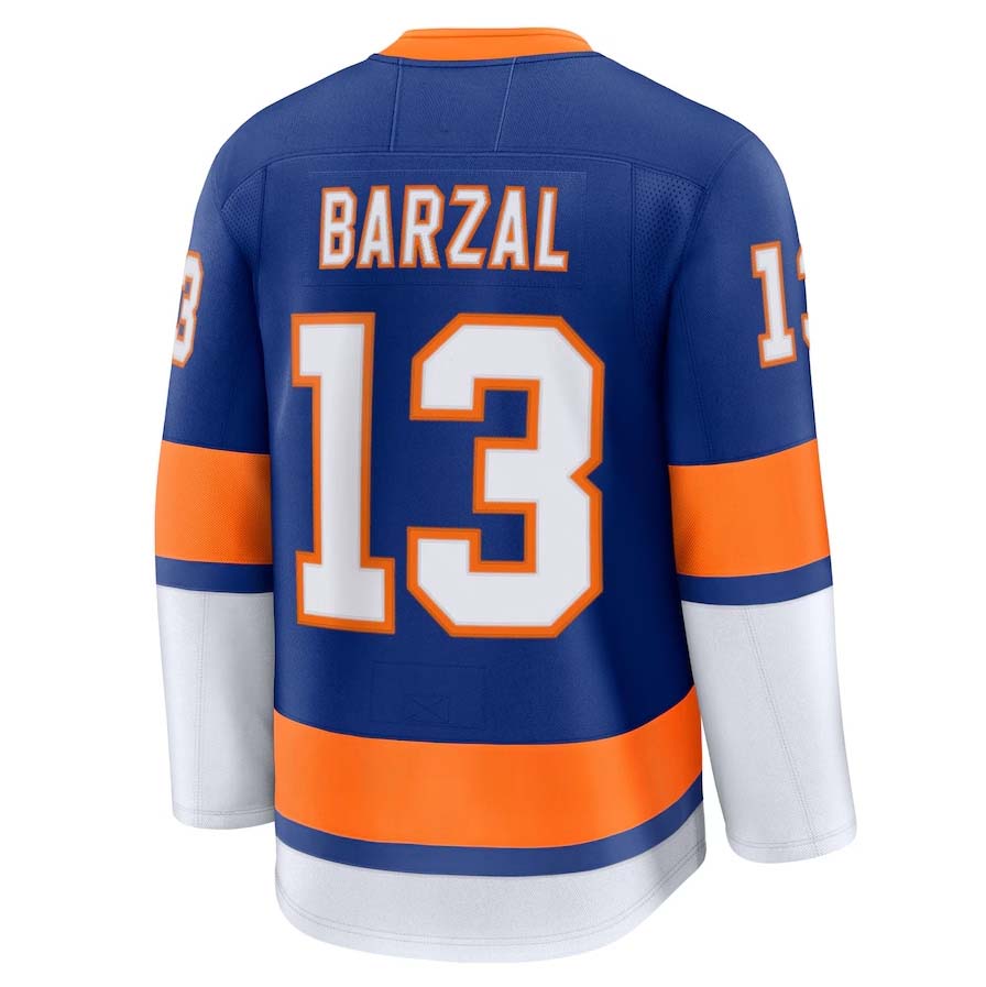 Custom #13 Royal NYI Hockey Shirt Top