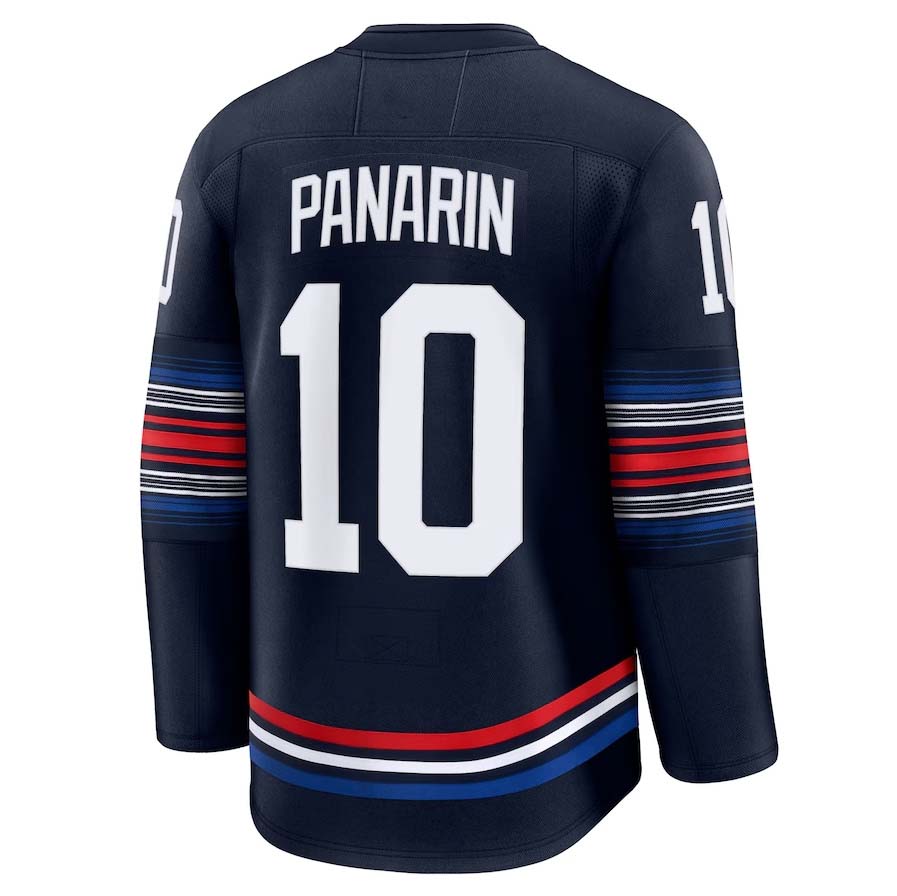 Custom #10 Navy NYR Hockey Shirt Top