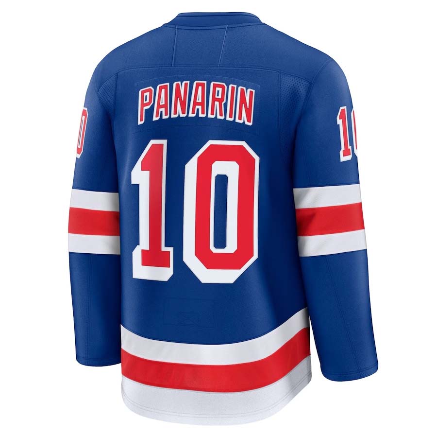 Custom #10 Blue NYR Hockey Shirt Top