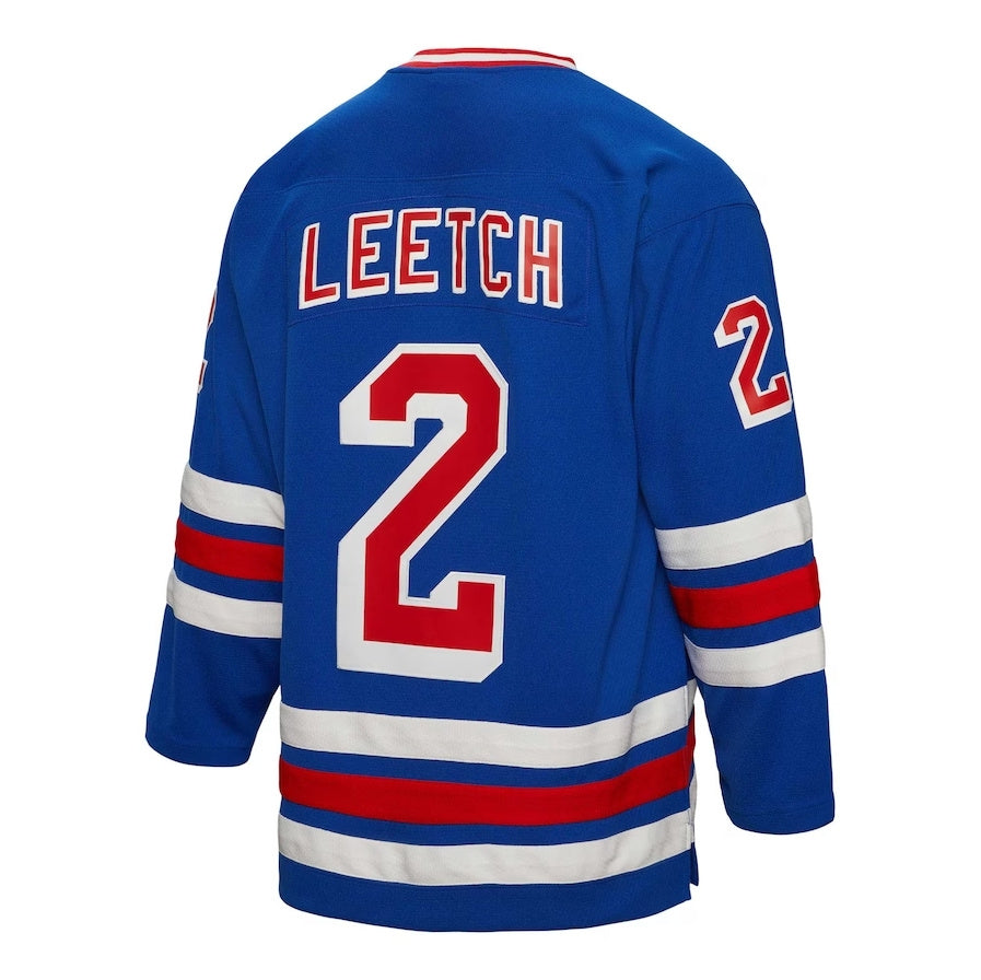 Custom #2 Blue 1993 NYR Hockey Shirt Top