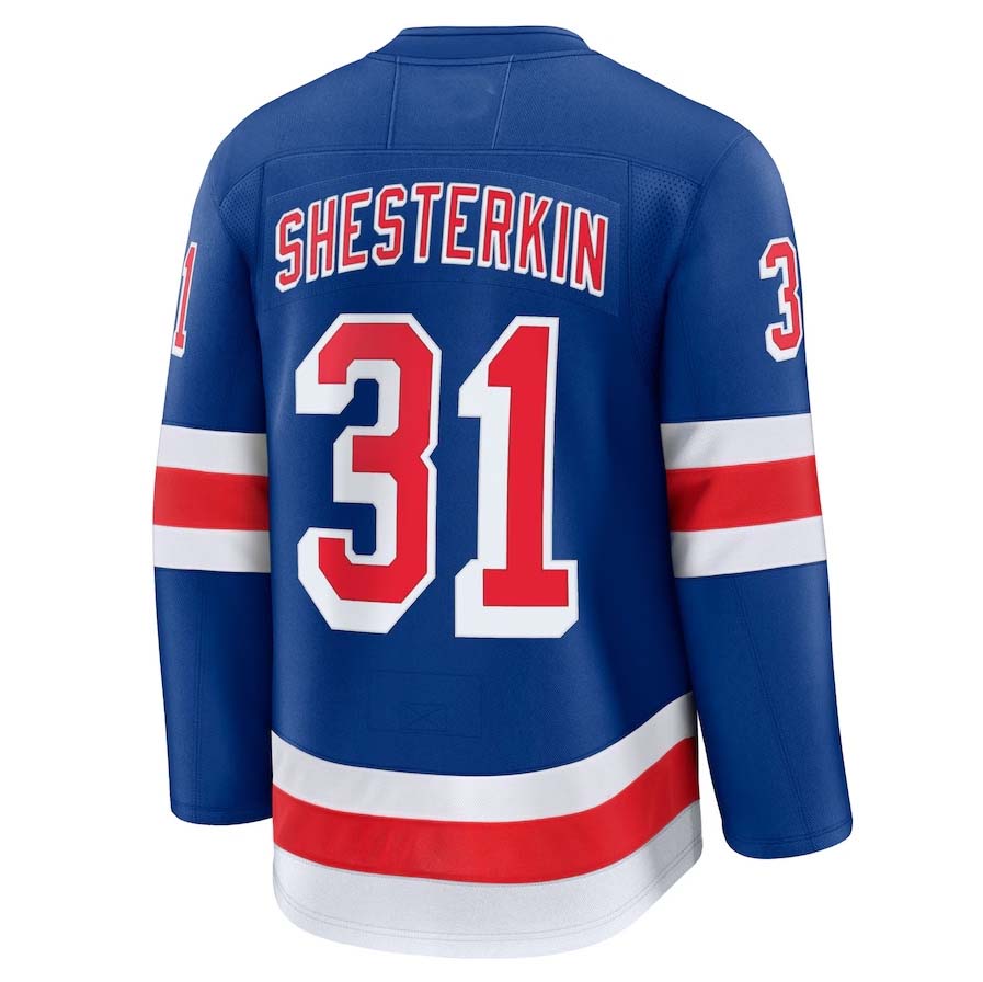 Custom #31 Blue NYR Hockey Shirt Top