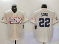 Custom #22 Cream NYY Baseball Shirt Top