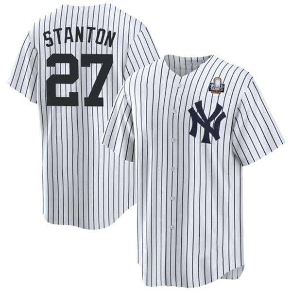 Custom #27 White NYY Baseball Shirt Top