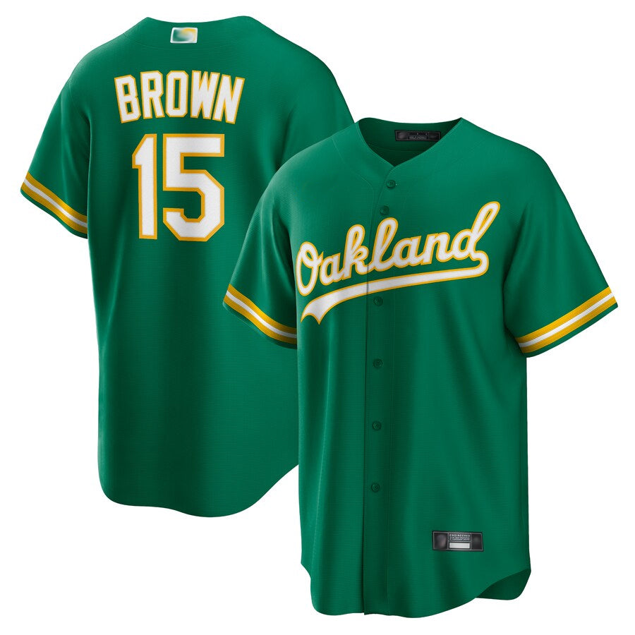 Athletics #15 Seth Brown Player Green Home Replica Baseball Jerseys