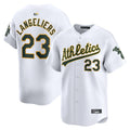 Athletics #23 Shea Langeliers Player White Home Limited Baseball Jerseys