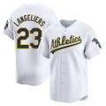 Athletics #23 Shea Langeliers Player White Home Replica Baseball Jerseys