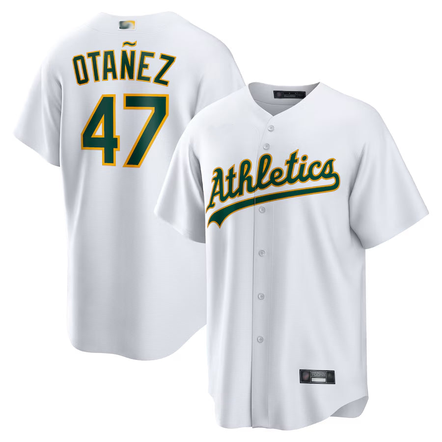 Custom #47 White OAK Baseball Shirt Top
