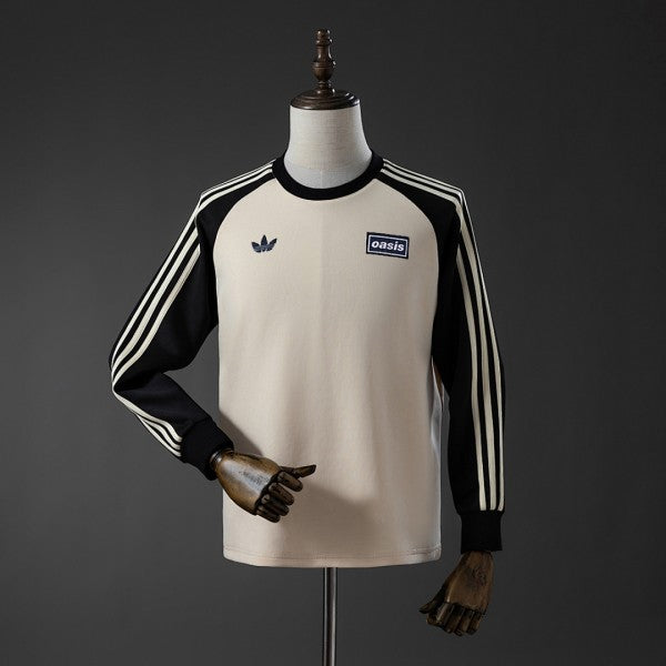 Oasis Tour Three-Striped Long-Sleeve Jersey - Beige