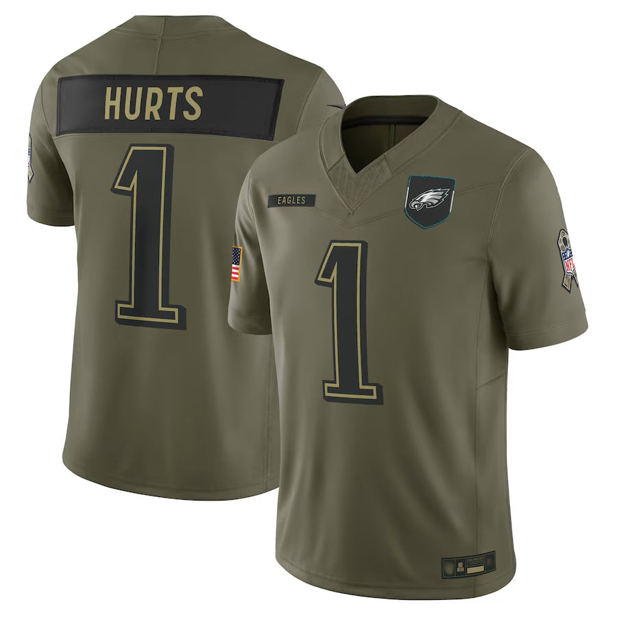 Custom #1 Olive PHI Football Shirt Top