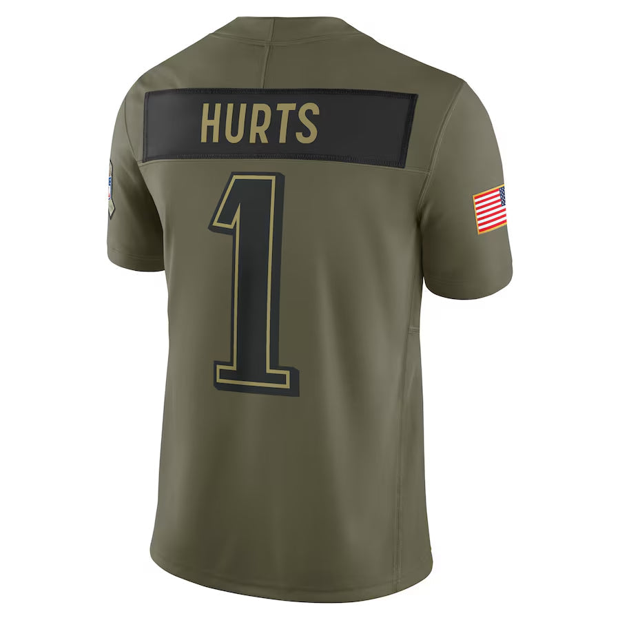 Custom #1 Olive PHI Football Shirt Top