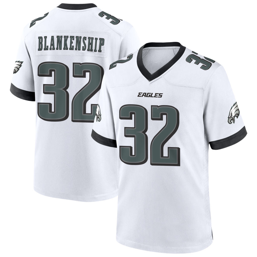 Custom #32 White PHI Football Shirt Top