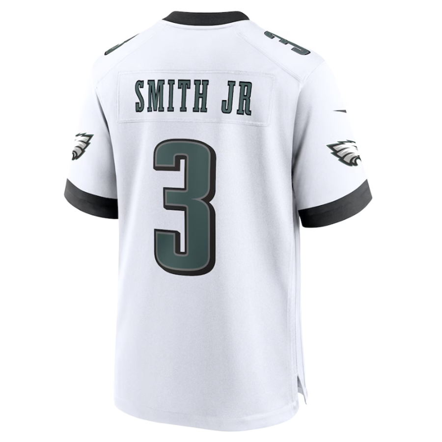 Custom #3 White PHI Football Shirt Top