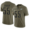 Custom #55 Olive PHI Football Shirt Top