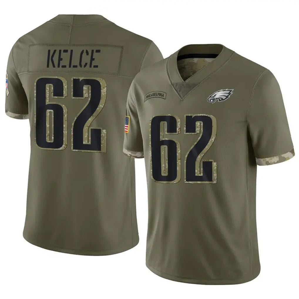 Custom #62 Olive PHI Football Shirt Top