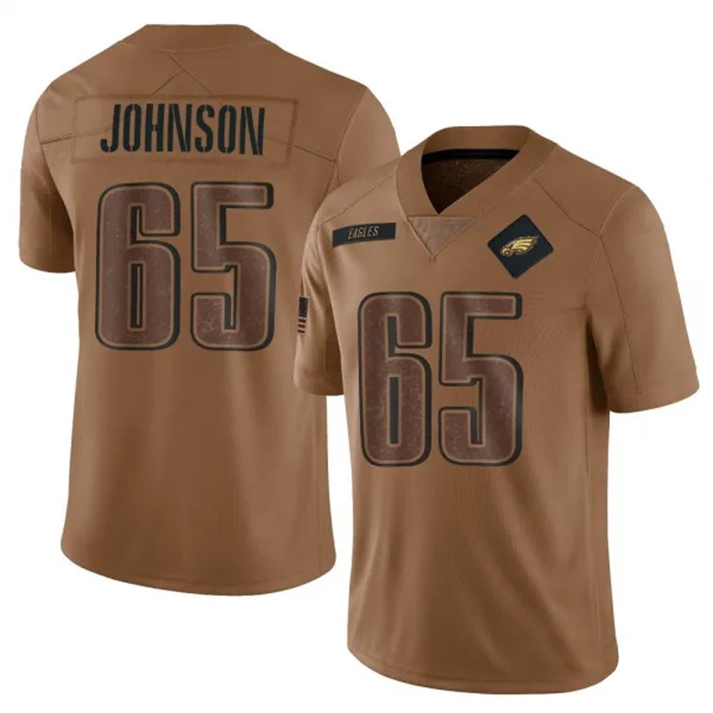 Custom #65 Brown PHI Football Shirt Top