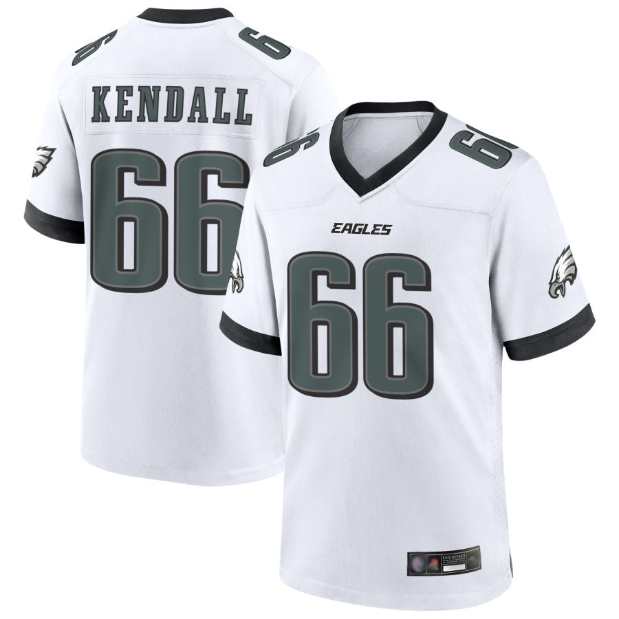 Custom #66 White PHI Football Shirt Top