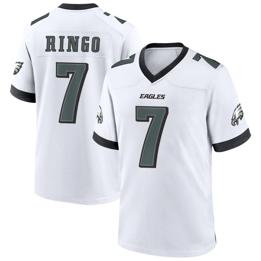 Custom #7 White PHI Football Shirt Top