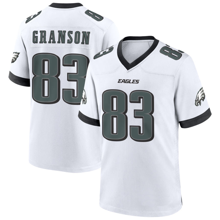 Custom #83 White PHI Football Shirt Top