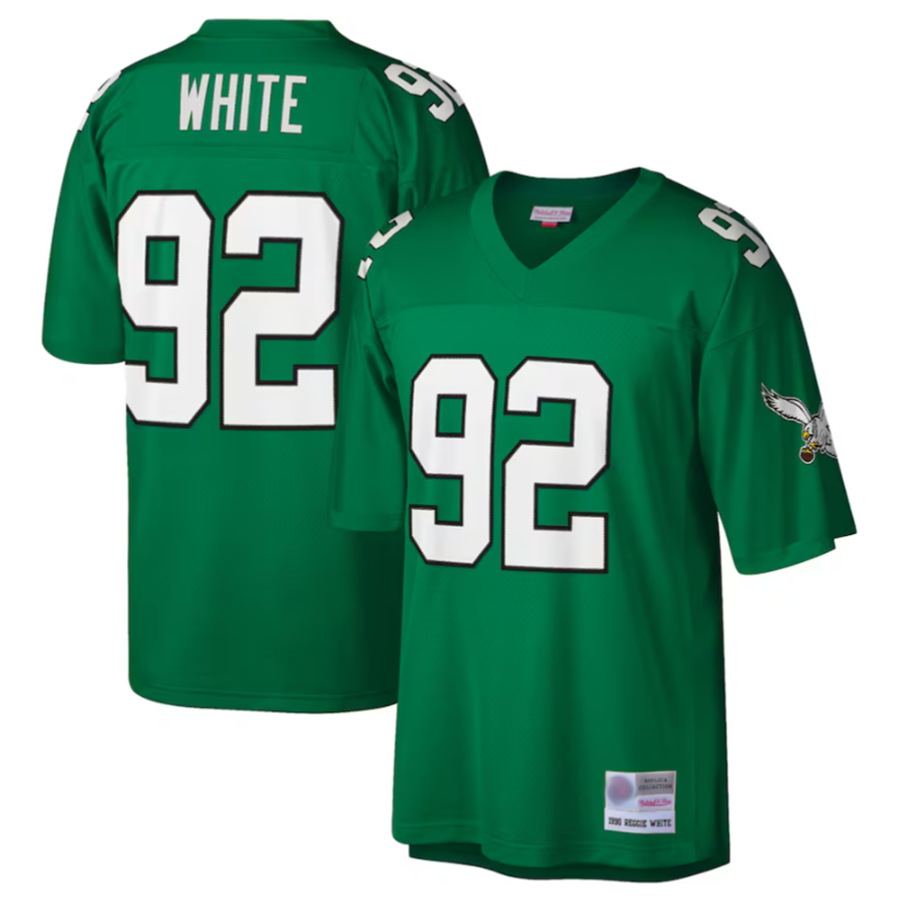 Custom #92 White 1990 PHI Football Shirt Top