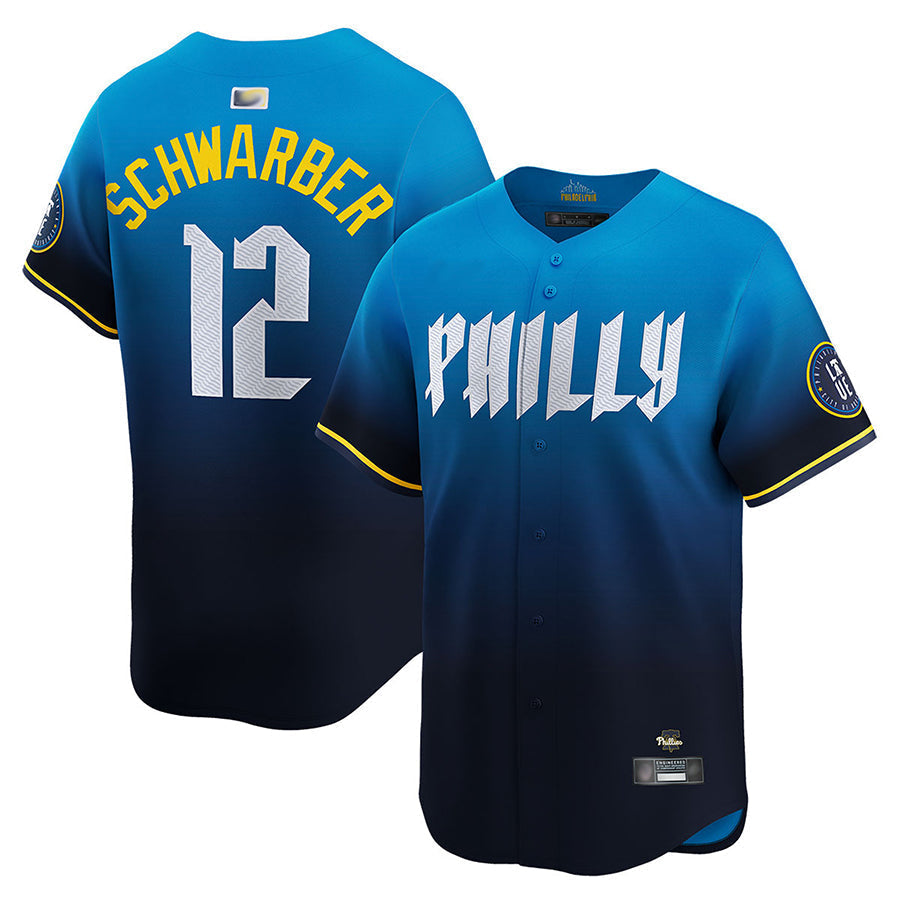 P.Phillies #12 Kyle Schwarber Player City Connect Limited Baseball Jerseys