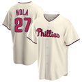 P.Phillies #27 Aaron Nola Player Cream Replica Baseball Jerseys