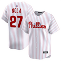 P.Phillies #27 Aaron Nola Player White Home Limited Baseball Jerseys