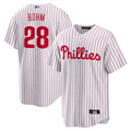 Custom #28 White PHI Baseball Shirt Top