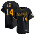 Custom #14 Black PIT Baseball Shirt Top